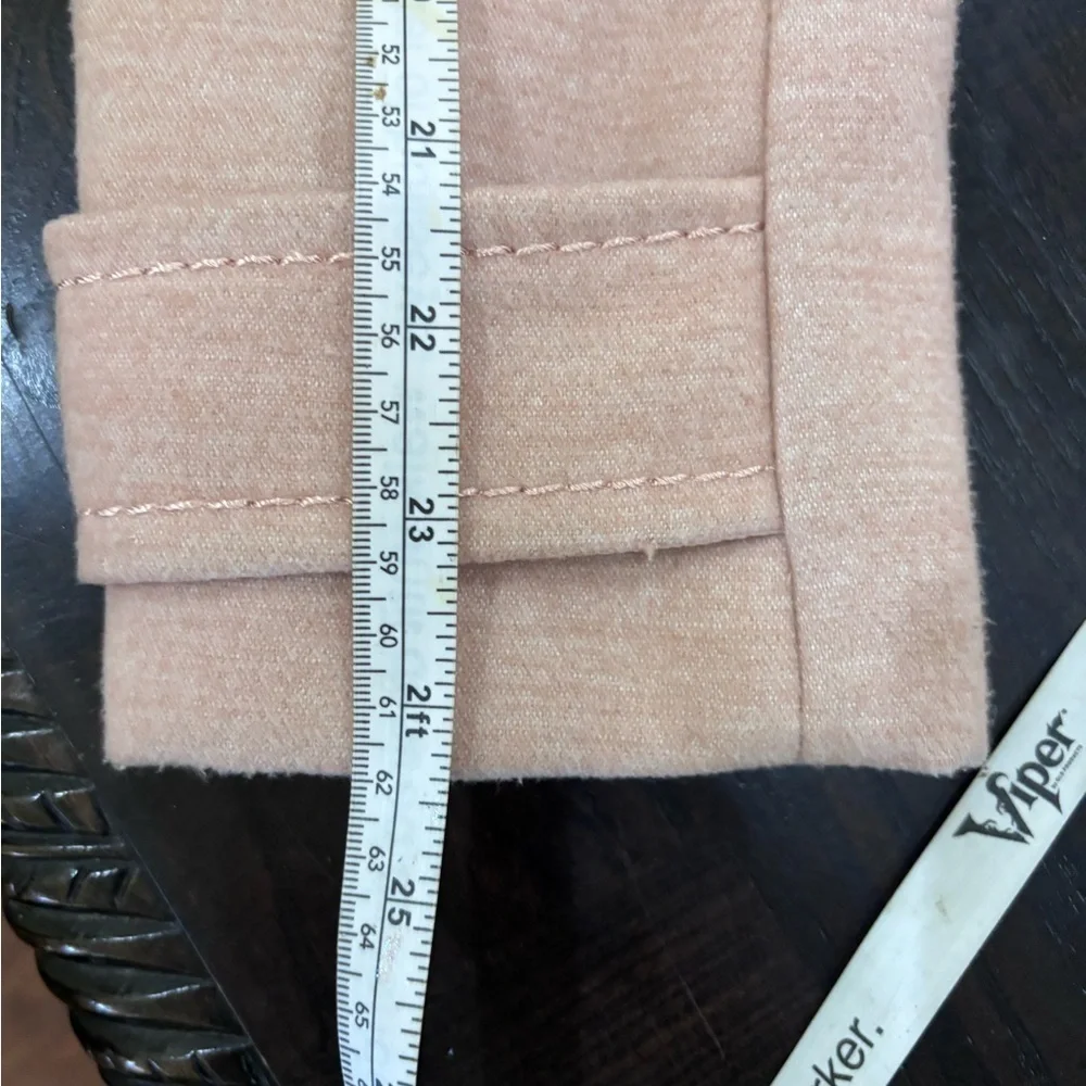 H&M Light Pink Blush Double Breasted Jacket Coat Trench Size 6 - Picture 8 of 11